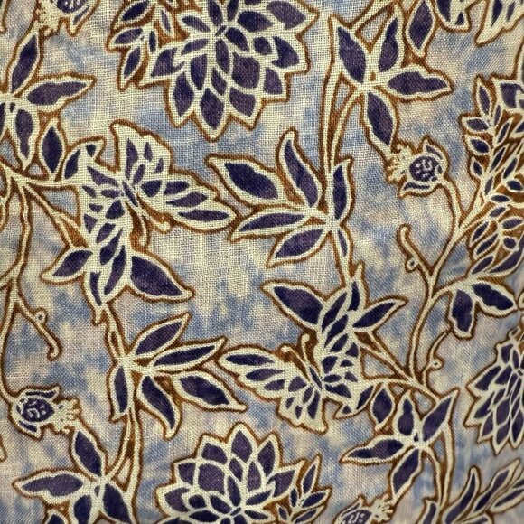 J Jill Linen Tunic Top Womens Medium Purple Floral Peasant Lace look Boho Blouse - Picture 8 of 16